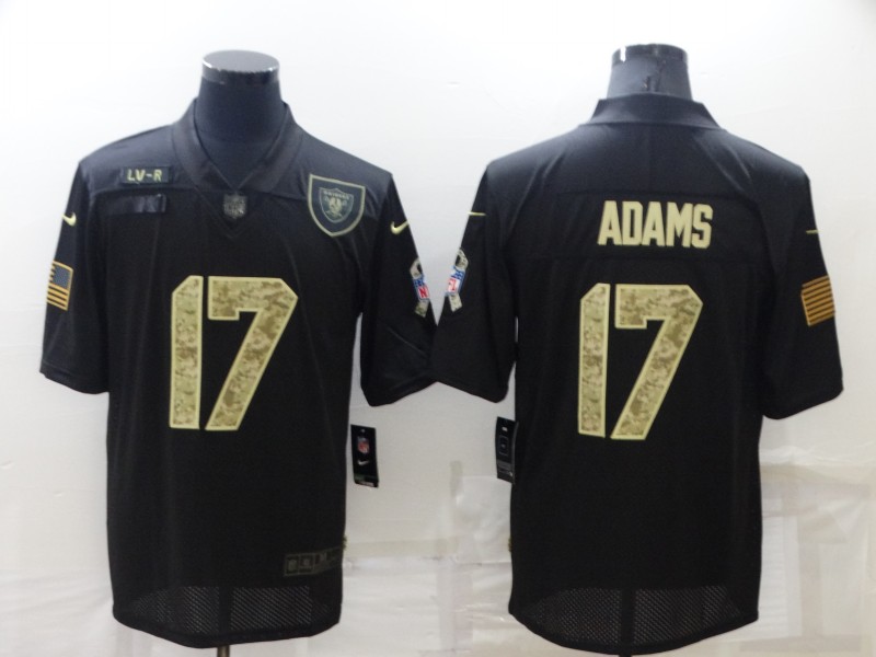 Men Okaland Raiders #17 Adams Black Camo Lettering 2022 Nike NFL Jersey